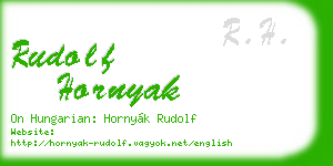 rudolf hornyak business card
